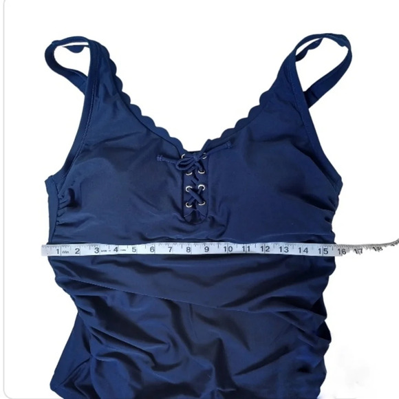 Kona Sol Navy One Piece Beach Summer Swim - Picture 6 of 8